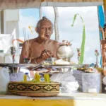 The priest is performing a ceremony - Balinese Hindu